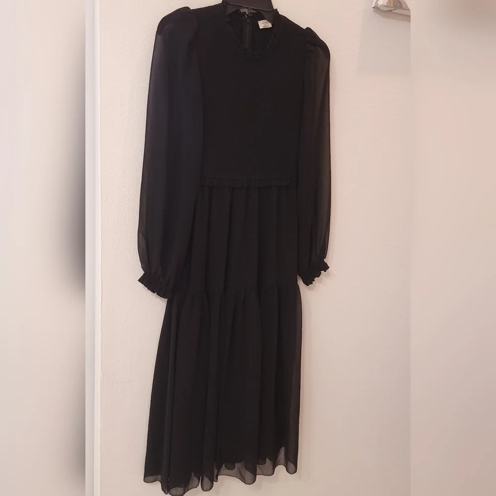 Wilfred Aritzia Rosalyn Dress Midi Black Size XS - Picture 6 of 13